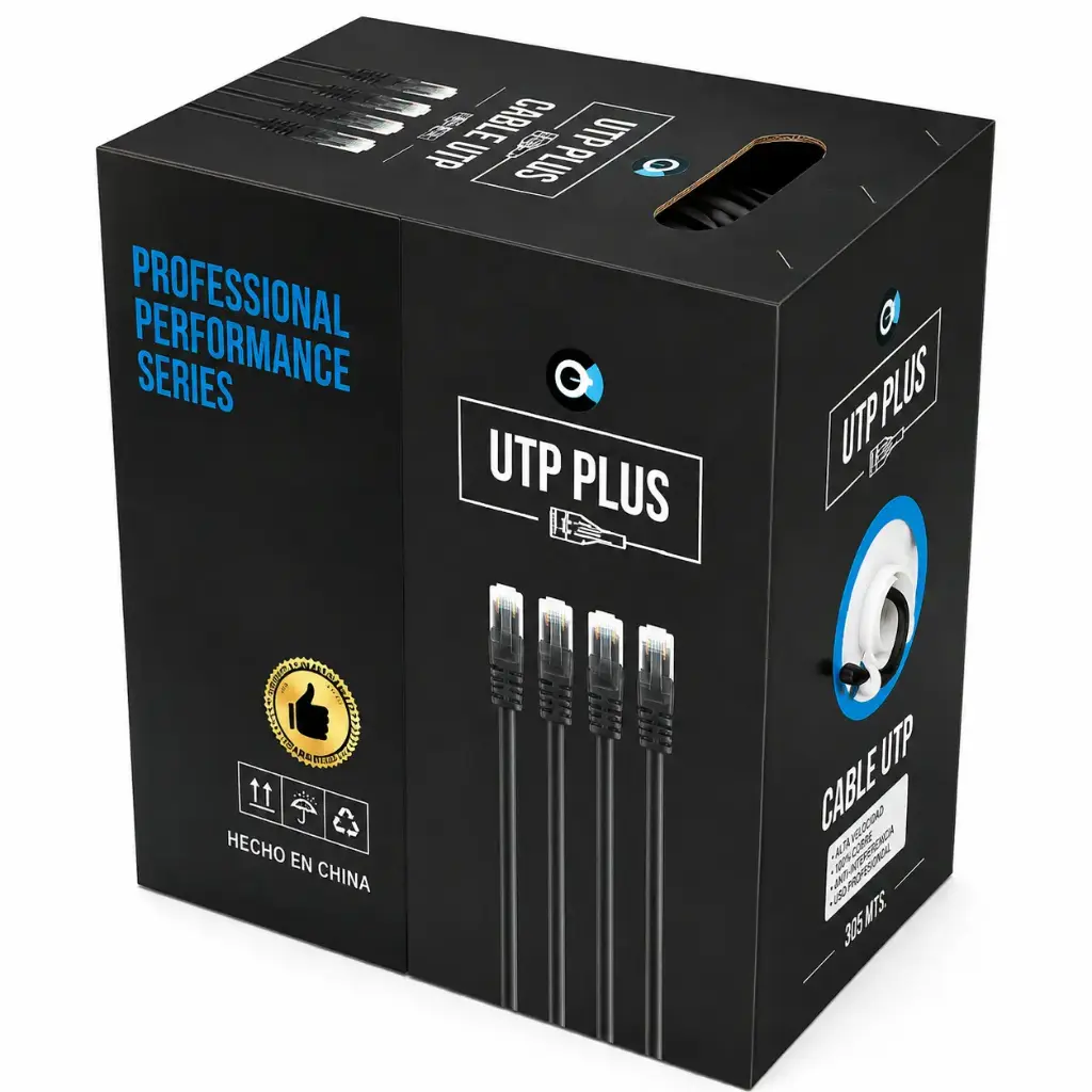 Cable UTP PLUS Aleación 100 Metros | 2 Pares | 0,48 mm | Ideal CCTV y Alarmas