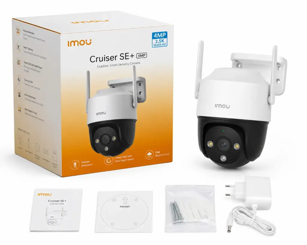 Cámara WiFi Imou Cruiser SE+ IPC-S41FEP 4MP PTZ Exterior IP66 con Seguimiento Inteligente y Audio Bidireccional
