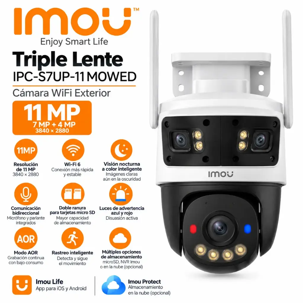 IMOU IPC-S7UP-11MOWED TRIPLE LENTE