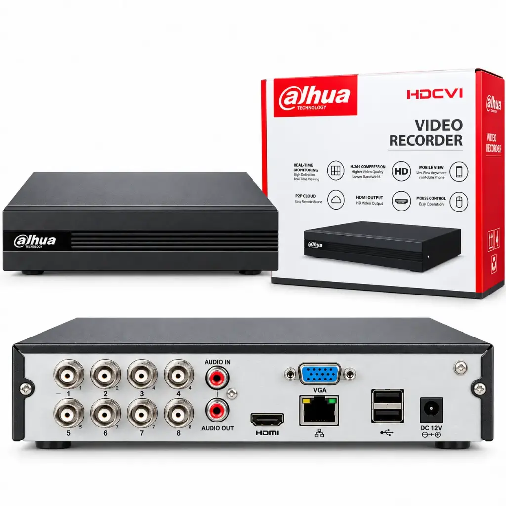 DVR XVR Dahua 8 Canales 1080N H.265+ WizSense SMD Plus Penta-Brid – XVR1B08-I/T