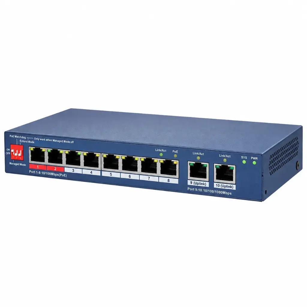 DH-CS4010-8ET2GT-110 Switch escritorio nube 10 puertos POE