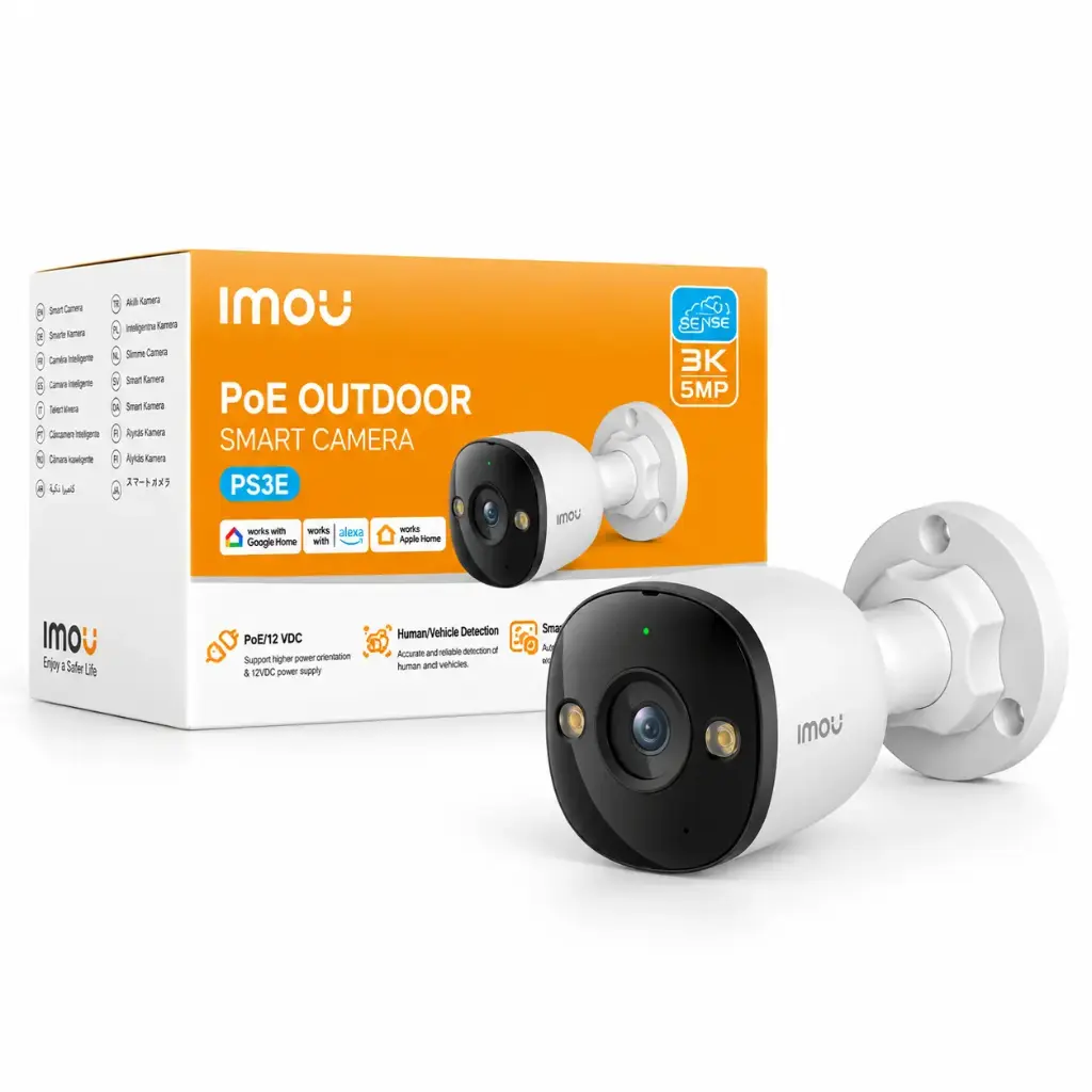 Cámara IP IMOU PS3E 3MP IPC-PS3EP-3M0 PoE Exterior con IA y Audio Bidireccional