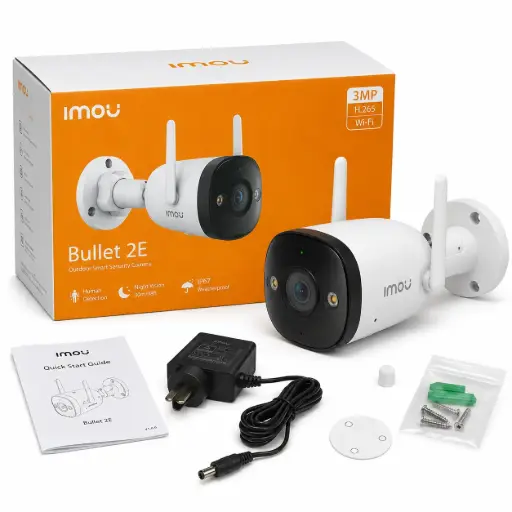 Cámara WiFi Imou Bullet 2E IPC-K3DP-3H0WF 3MP Exterior IP67 Detección Humana