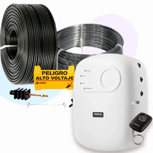 [2304] Combo Cerco Eléctrico con Central INTELBRAS + Accesorios – Ideal para Casa o Comercio