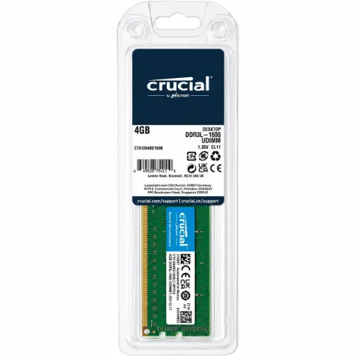 [2448] RAM CRUCIAL 4GB DDR3 -1600 MHZ UDIMM