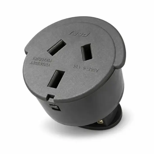 [487] TOMA FICHA CON NEUTRO HEMBRA 10 AMP TAAD