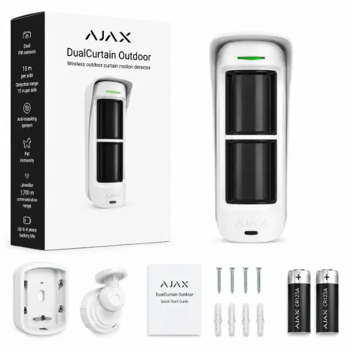 [2628] Detector Movimiento Exterior AJAX DualCurtain Outdoor Inalámbrico Doble Cortina Antimascotas