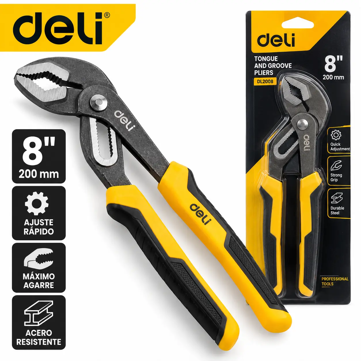  Alicate Profesional Pico De Loro  8" Deli
