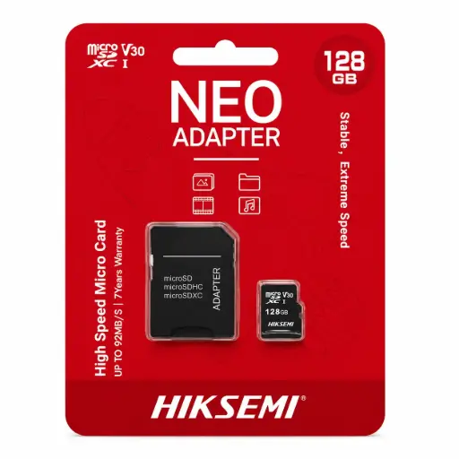 PROMO TARJETA MICRO SD HIKSEMI 128GB CON ADAPTADOR