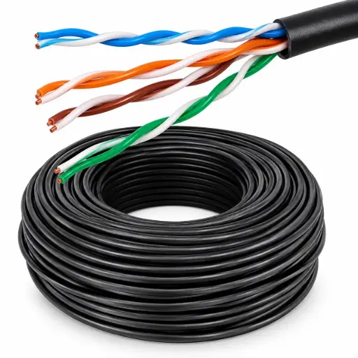 Cable UTP PLUS 50 Metros Cat 5e | Aleación 0,48 mm | 4 Pares | CCTV y Redes