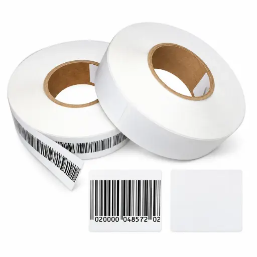 Alarma Antihurto RF 40x40 mm Tipo Código de Barras para Antenas de Seguridad - rollo1000 unidades
