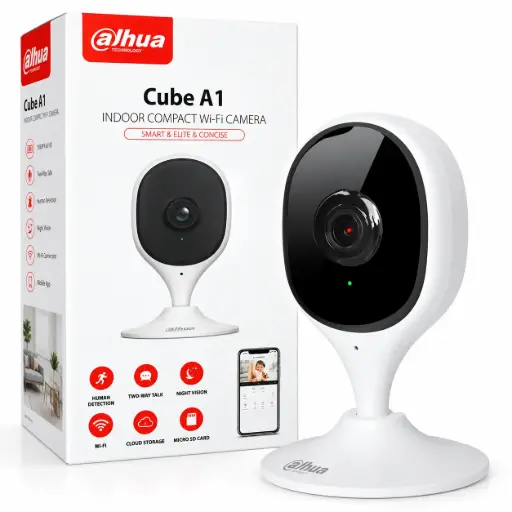 Cámara WiFi Dahua Cube A1 Interior Full HD 1080P con Audio Bidireccional y Visión Nocturna